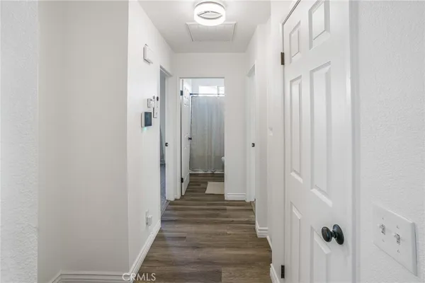 a view of a hallway with a elevator