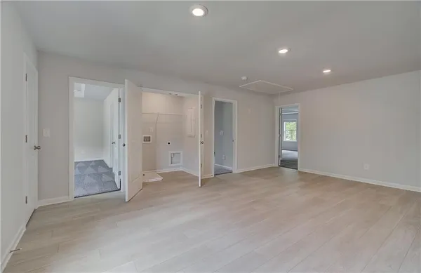 an empty room with a window