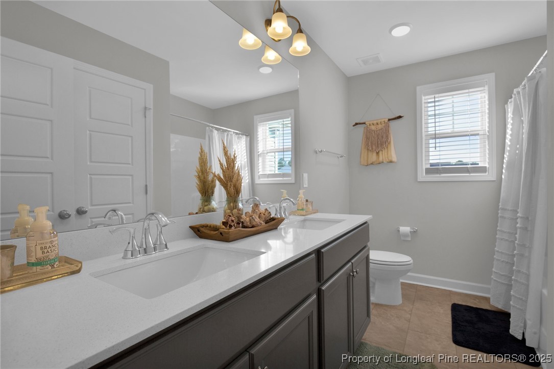 248 Rainy Beck Way Erwin, NC 28339 - Photo 25 of 44 a view of bathroom with a sink toilet and a mirror