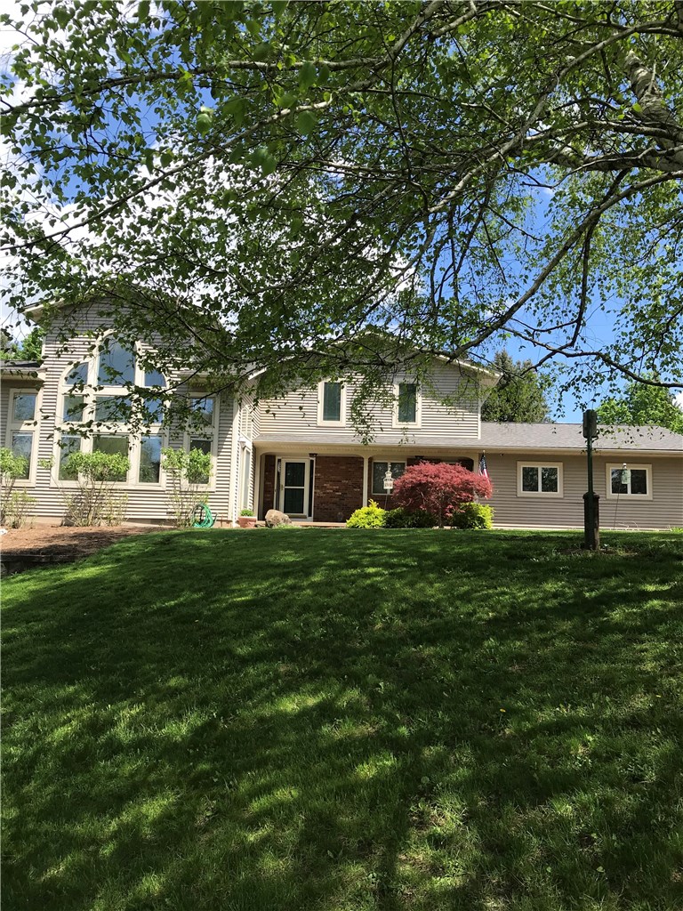 7570 Dryer Road Victor, NY 14564 - Photo 1 of 1 Front Elevation with 2-Story Sunroom