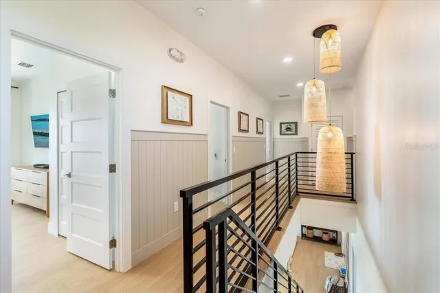 a bedroom with a bed and a cabinets