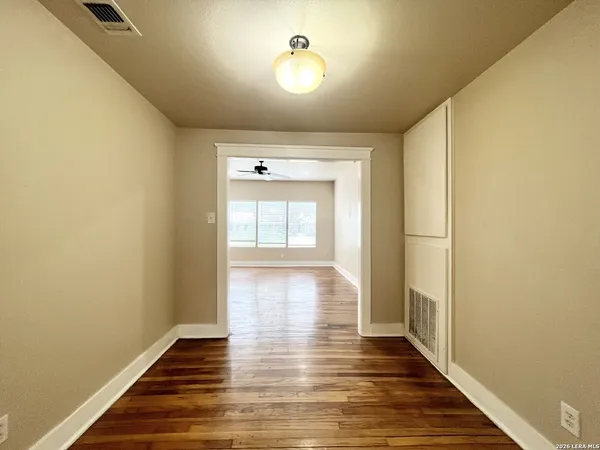 a view of an entryway of a house