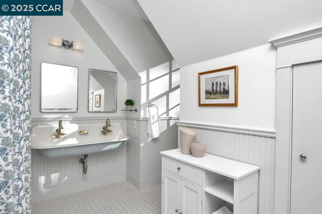 a view of a lake with a yard