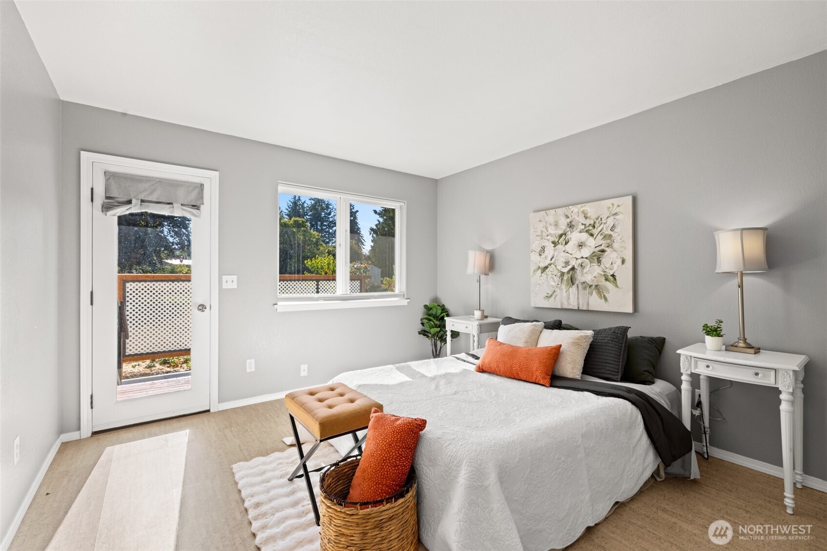 92 Robbins Road Sequim, WA 98382 - Photo 15 of 39 a bedroom with bed and night stand