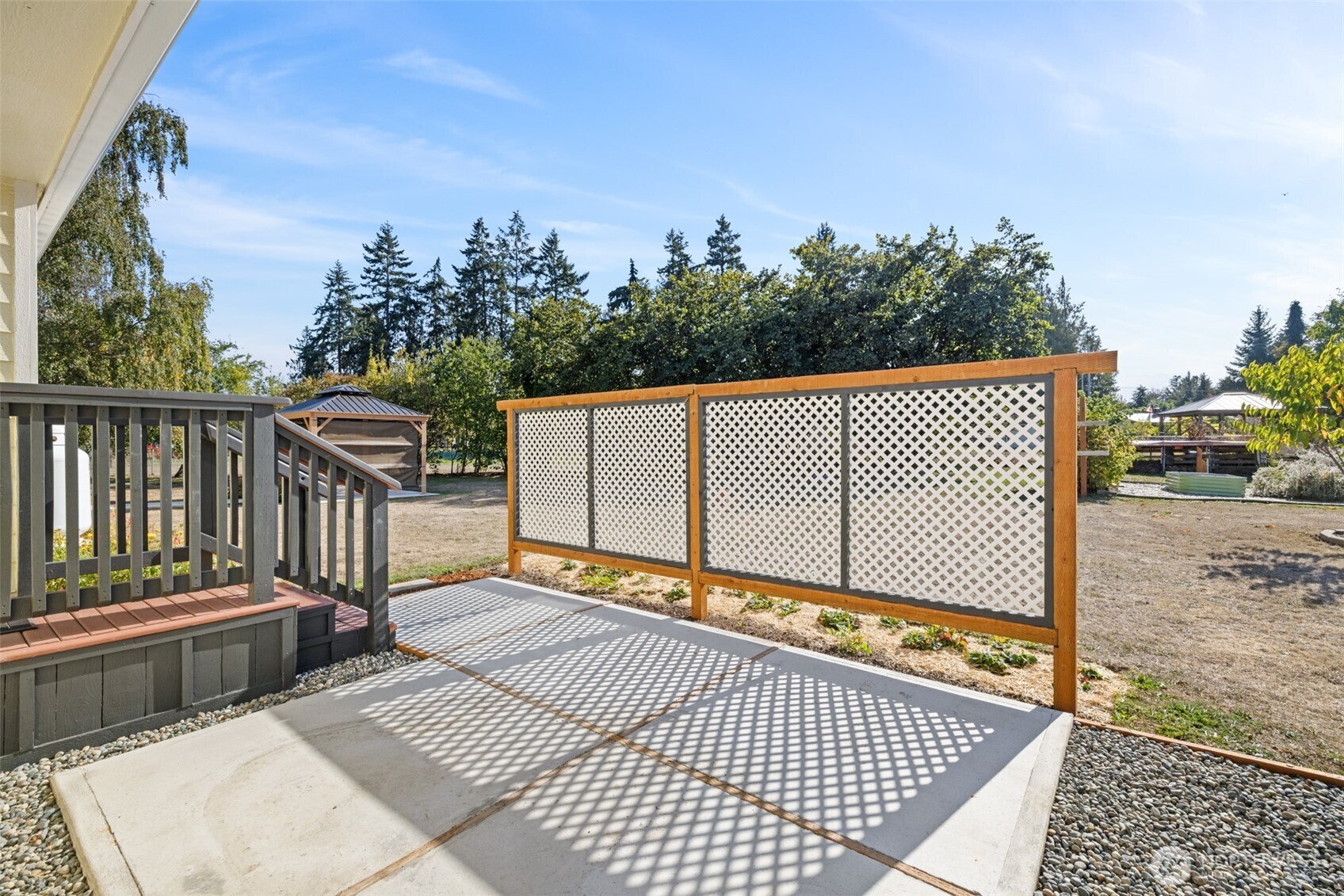 92 Robbins Road Sequim, WA 98382 - Photo 34 of 39 a view of balcony with wooden floor and fence