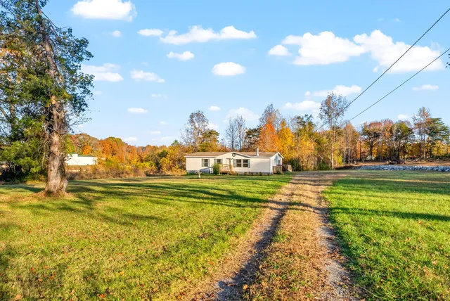 a view of a lake with houses