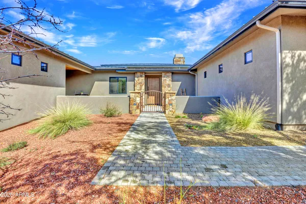 a view of a house with a patio