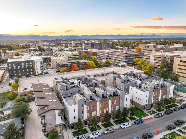 a view of city with ocean