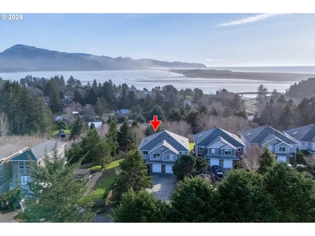 a view of an outdoor space and mountain view