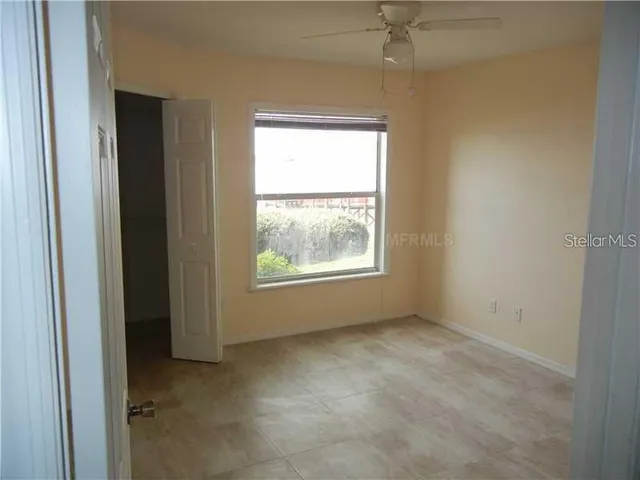 an empty room with a window