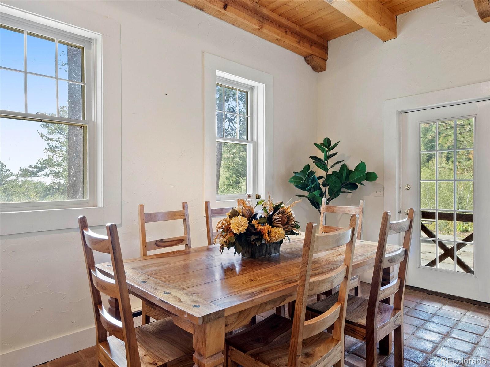 26795 Light Lane Conifer, CO 80433 - Photo 37 of 40 a dining room with furniture and window