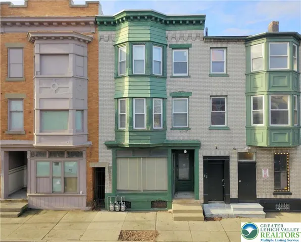 a front view of a building