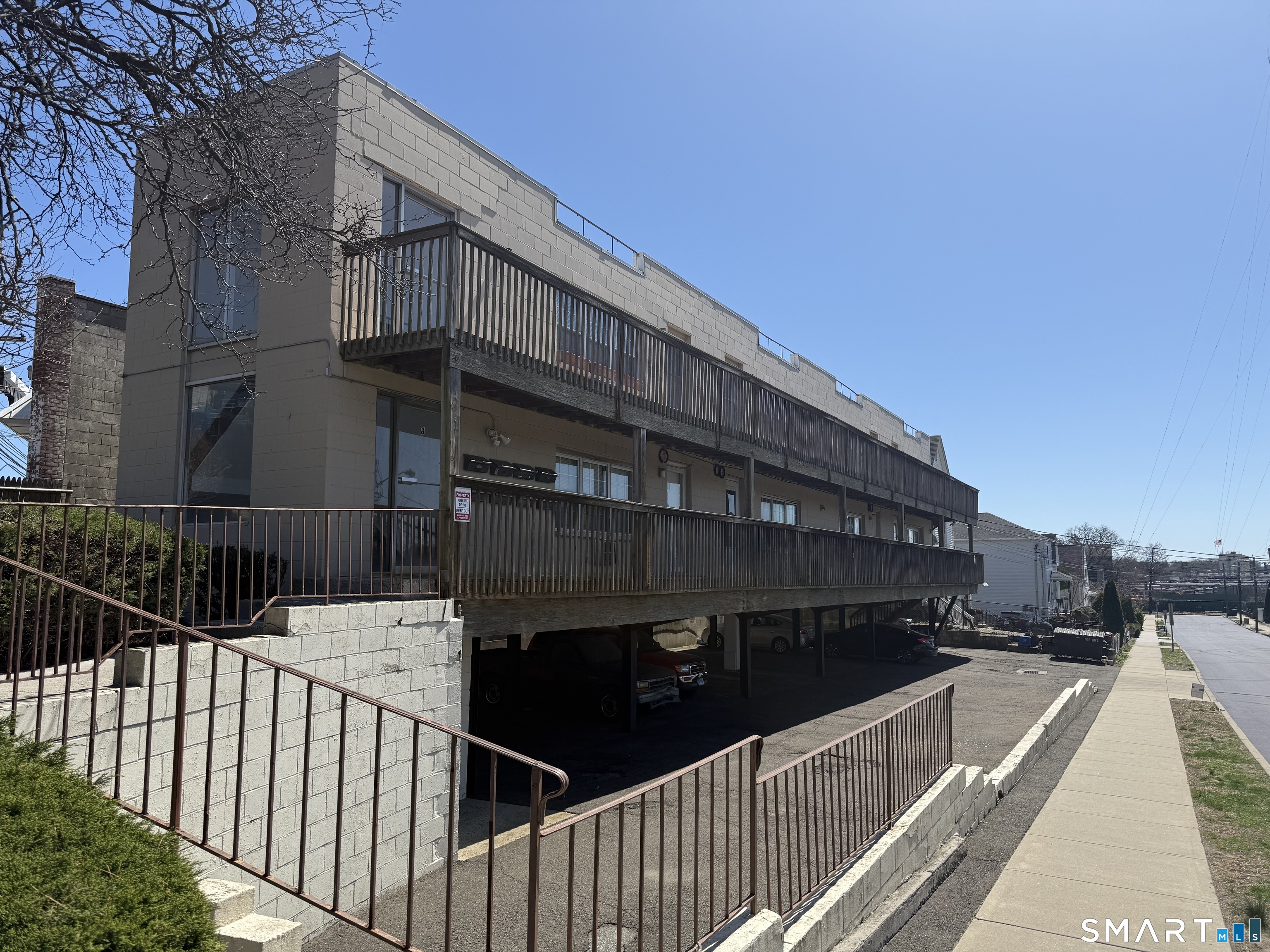 a view of a house with a balcony