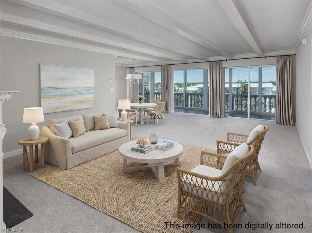 3003 Gulf Shore Boulevard North, Unit 604 Naples, FL 34103 - Photo 4 of 33 a living room with furniture and a window