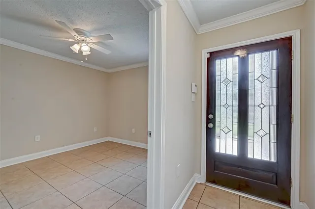 a view of an entryway with a window