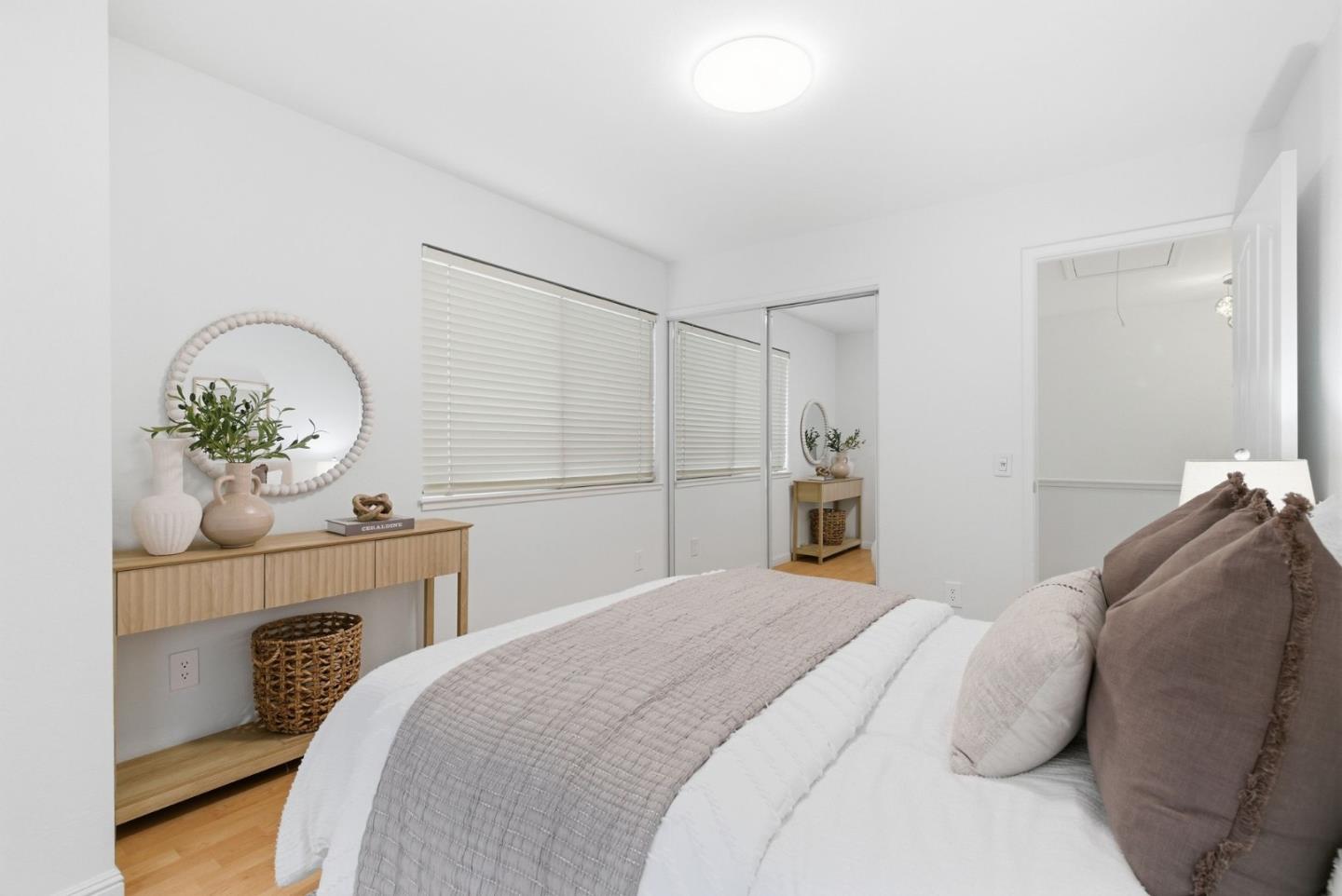 1144 Cherryview Lane San Jose, CA 95118 - Photo 30 of 77 a bedroom with a bed and a chandelier