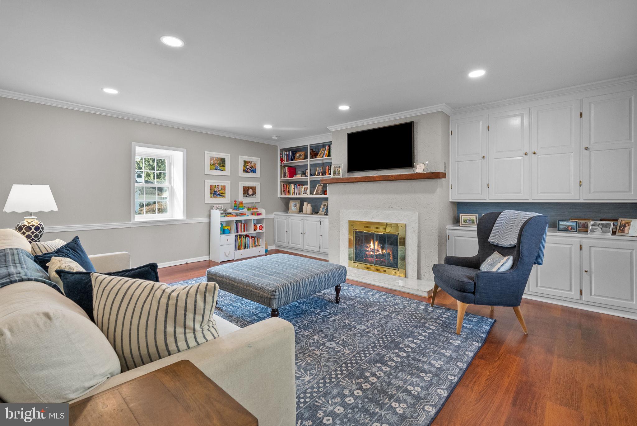 232 Fisher Road Jenkintown, PA 19046 - Photo 12 of 46 Living Room & Fireplace