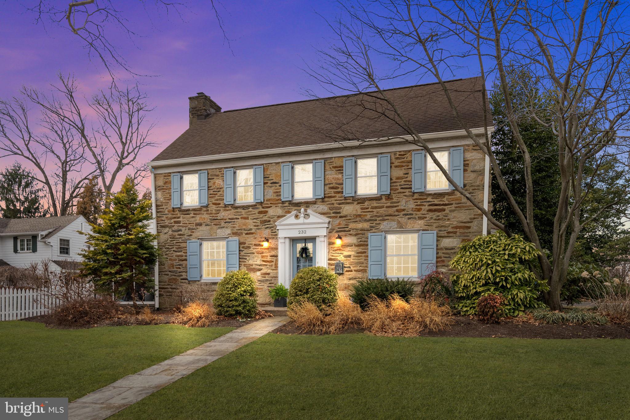 232 Fisher Road Jenkintown, PA 19046 - Photo 46 of 46 232 Fisher Road at dusk