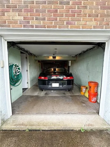 a view of a patio with furniture