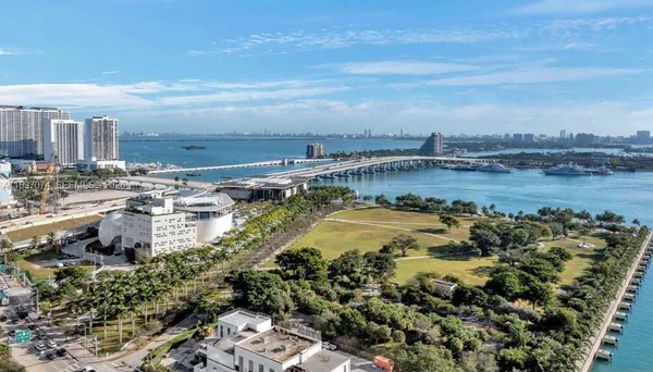 an aerial view of a house with sitting space