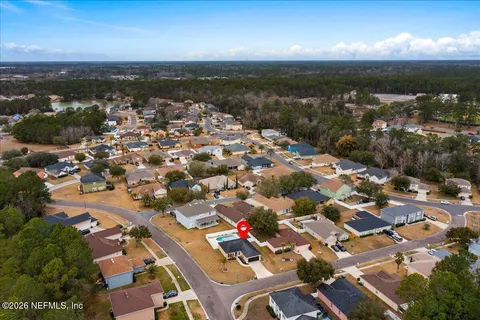 an aerial view of a city