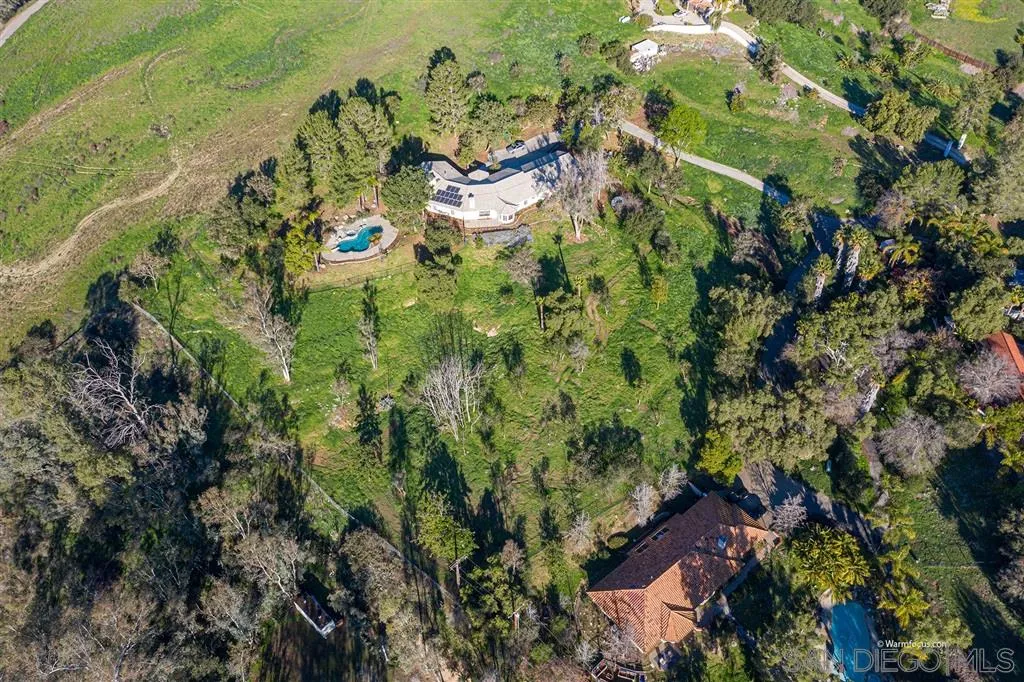 1237 Live Oak Park Road South Fallbrook, CA 92028 - Photo 24 of 25 an aerial view of a house with a yard