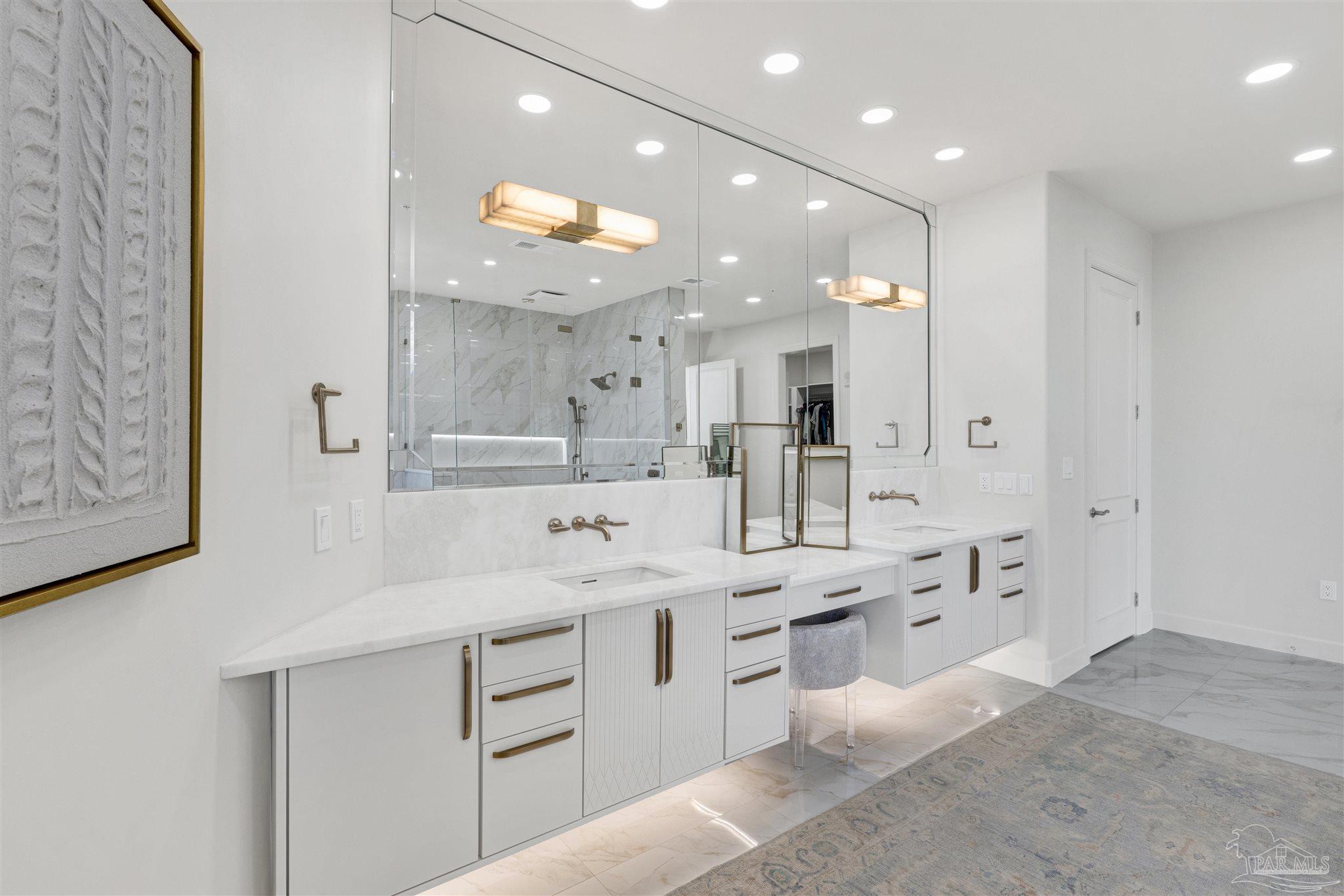 16551 Perdido Key Drive, Unit PH701 Perdido Key, FL 32507 - Photo 33 of 62 a large kitchen with a lot of counter space and a sink