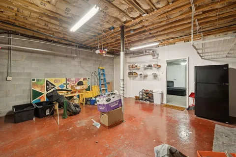 a view of balcony with furniture