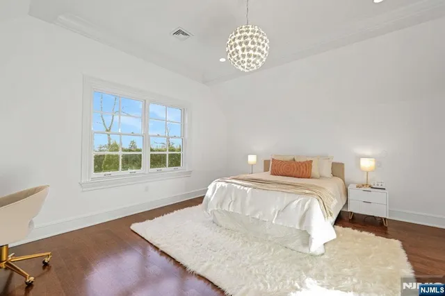 a big room with large windows