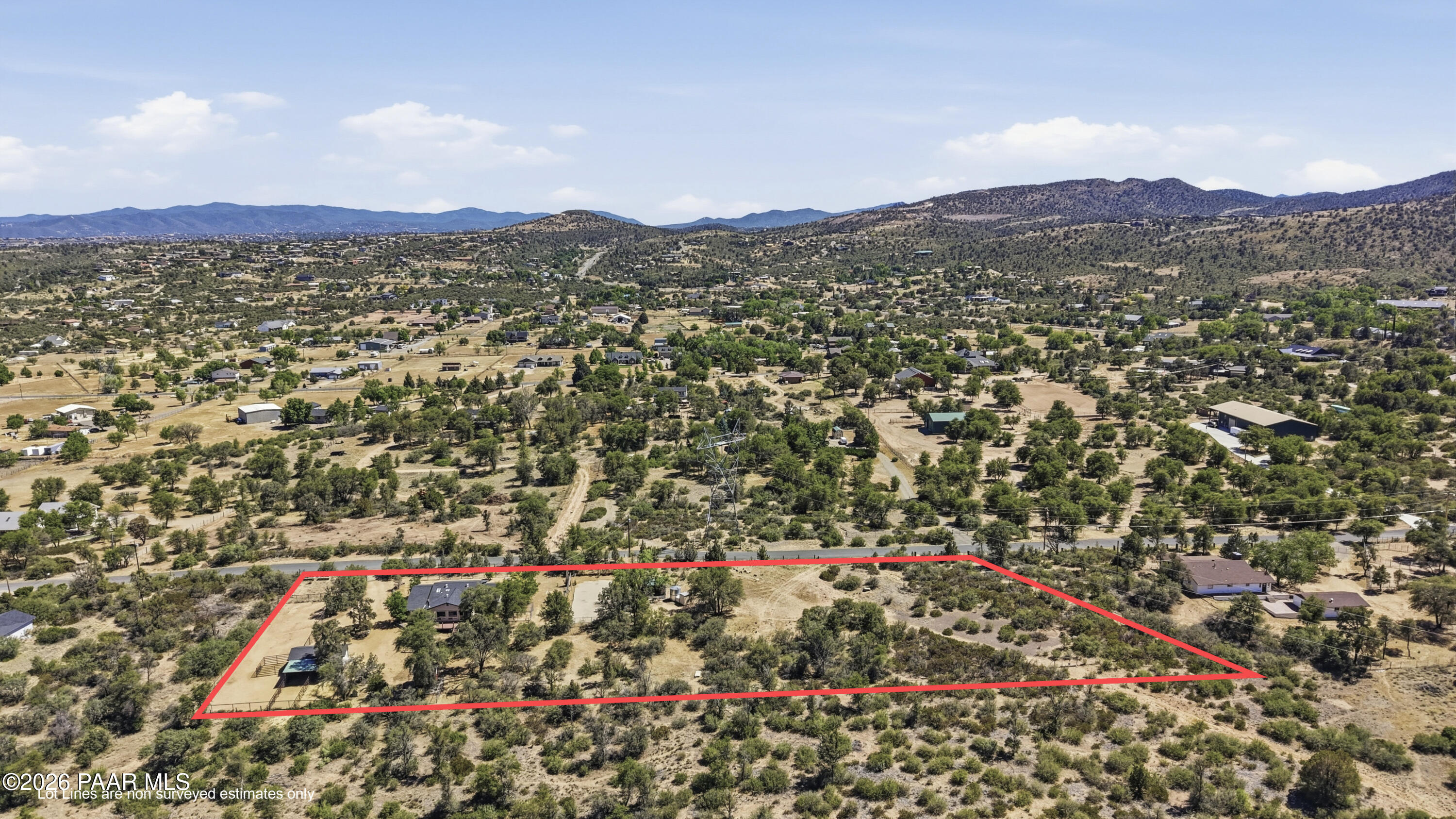 1690 West Oneal Road Prescott, AZ 86305 - Photo 55 of 61 Aerial Lot Lines