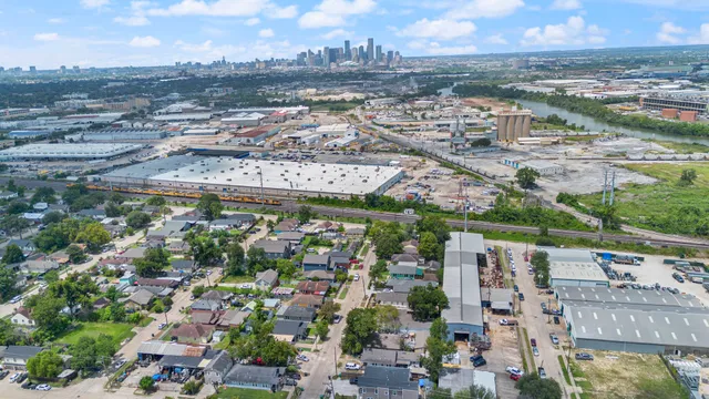 an aerial view of multiple house