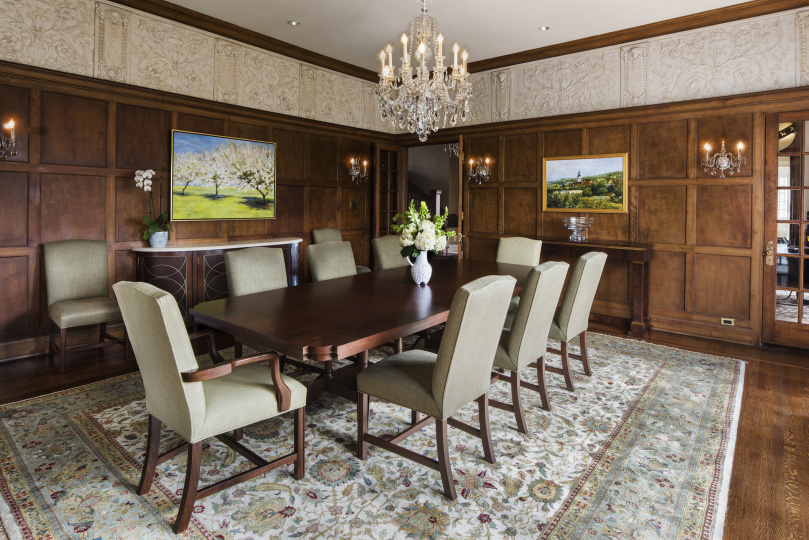 1622 Forest Place Evanston, IL 60201 - Photo 14 of 47 a view of a dining room with furniture and chandelier