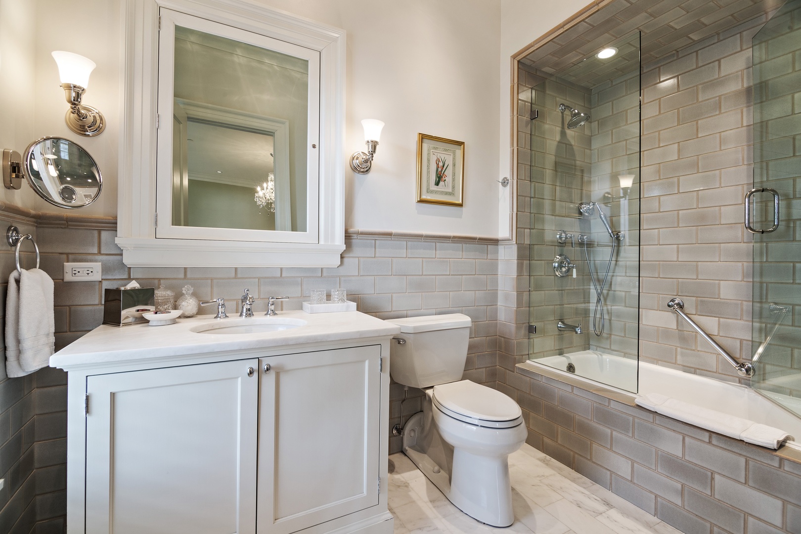 1622 Forest Place Evanston, IL 60201 - Photo 26 of 47 a bathroom with a toilet sink and shower