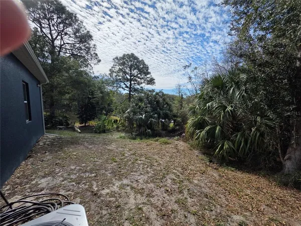 a house view with a backyard space