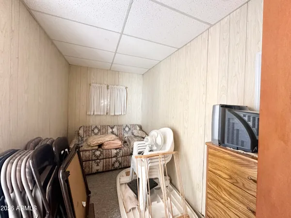a room with furniture and a window