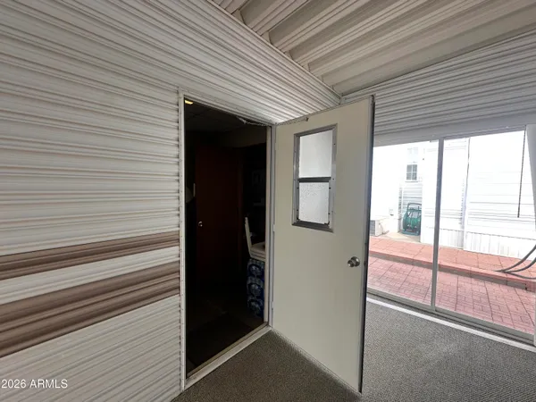 a view of front door