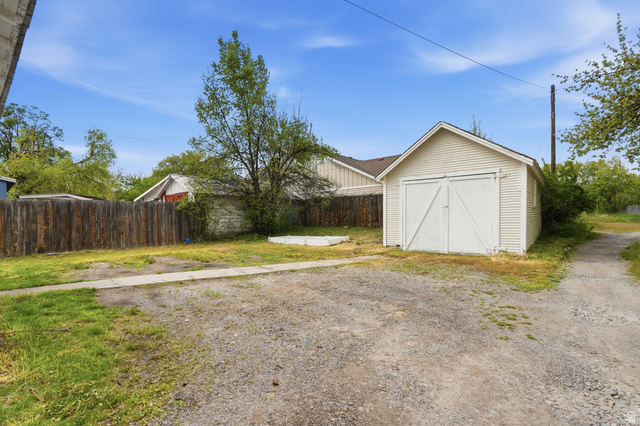 215 East 300 South Logan, UT 84321 - Photo 24 of 32 View of shed featuring a fenced backyard