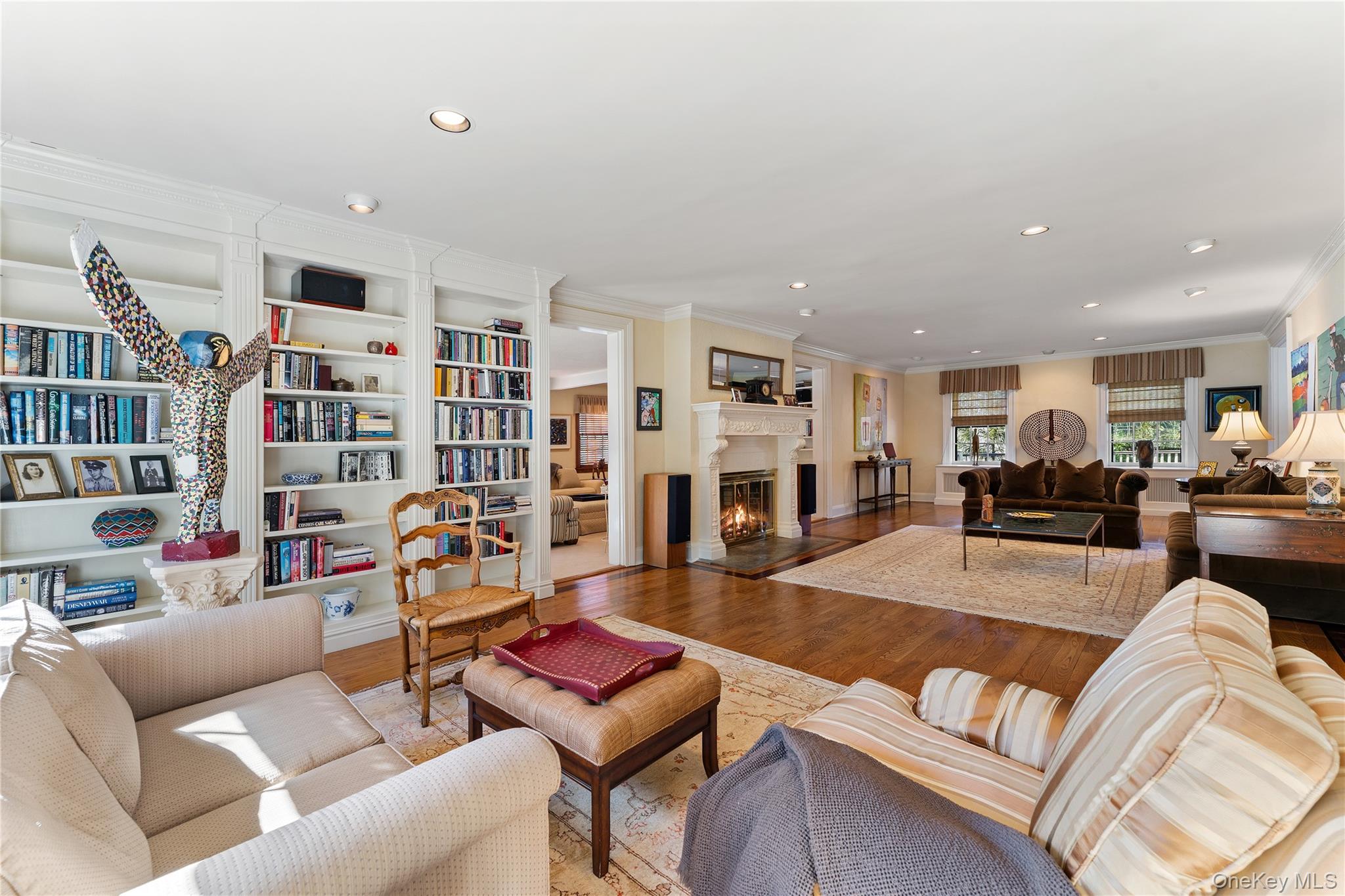 11 Mamaroneck Road Scarsdale, NY 10583 - Photo 4 of 38 Gracious living room with built in shelving