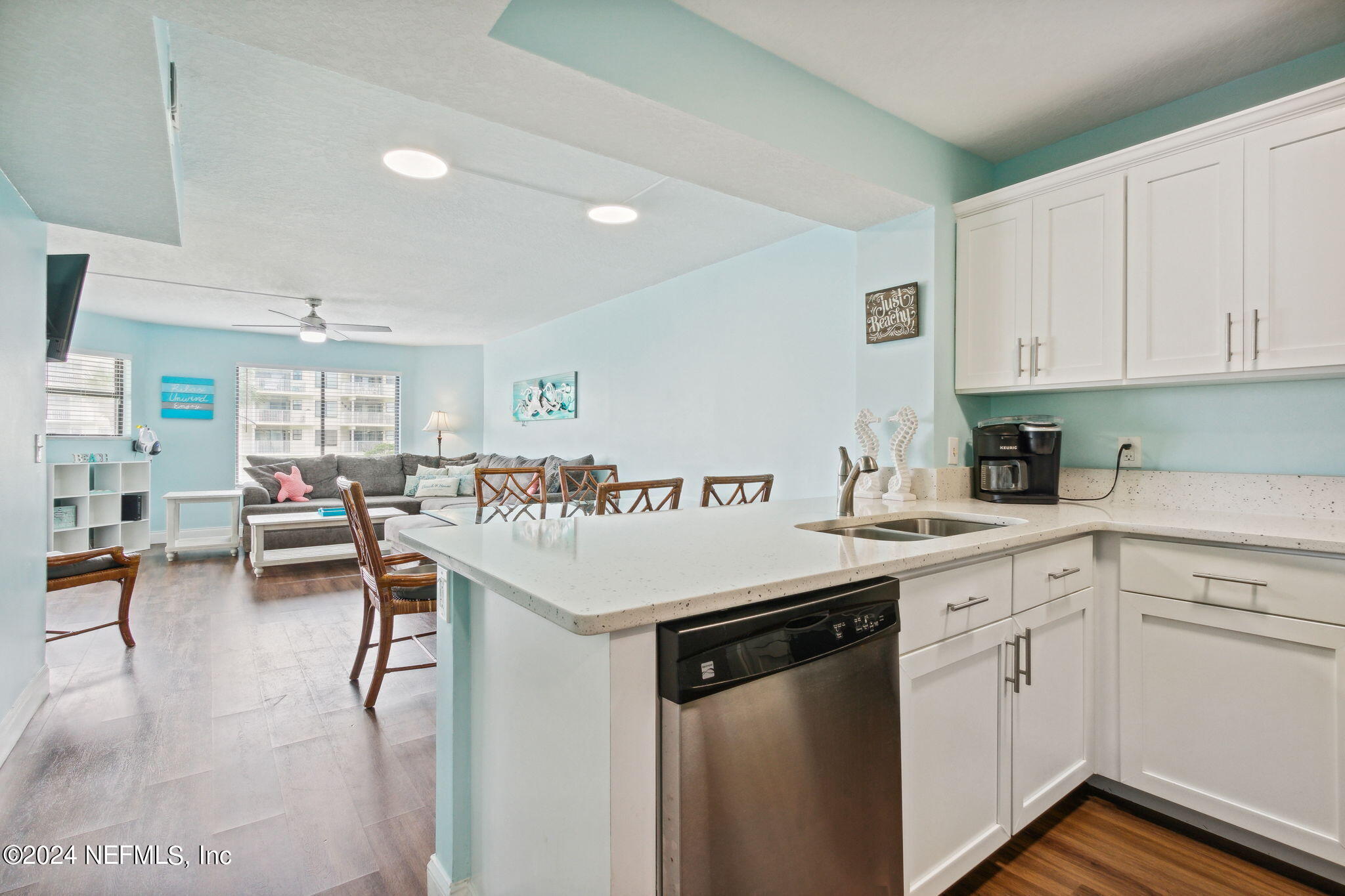 4670 A1A South, Unit 2208 St. Augustine, FL 32080 - Photo 10 of 44 Kitchen into family