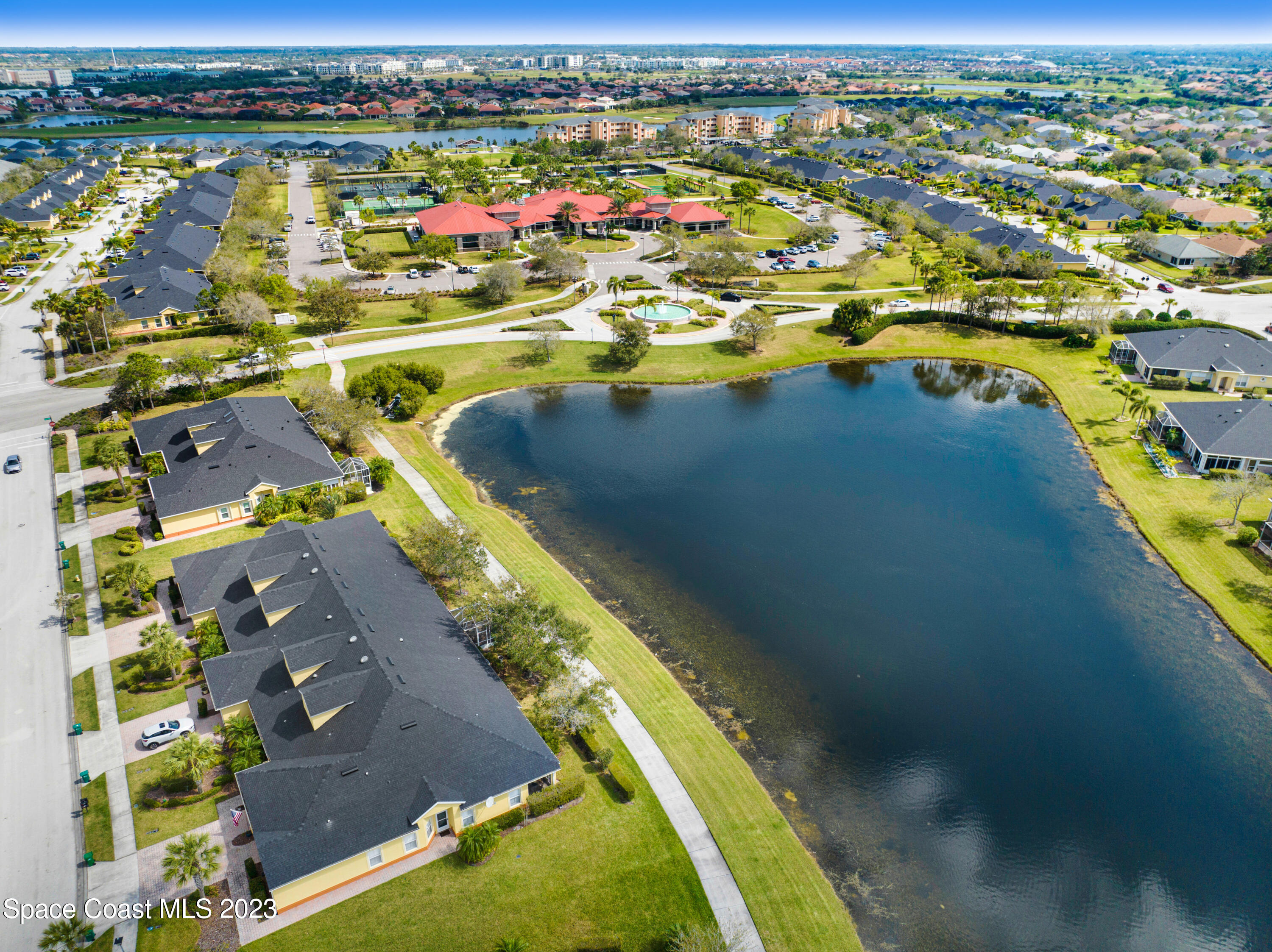 3341 Funston Circle Melbourne, FL 32940 - Photo 58 of 61 an aerial view of residential houses with outdoor space