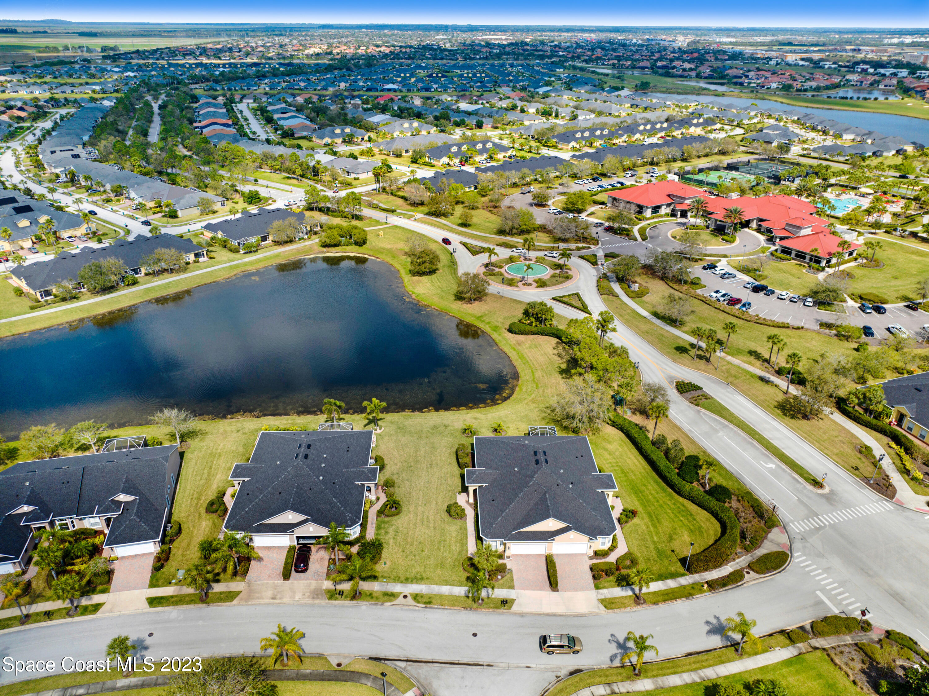 3341 Funston Circle Melbourne, FL 32940 - Photo 61 of 61 an aerial view of residential houses with outdoor space