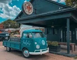 a car parked in front of a building
