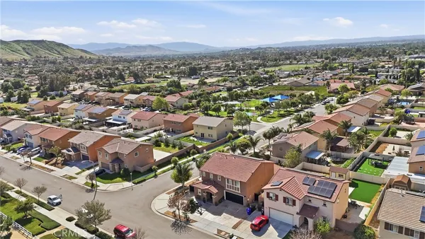 an aerial view of a city with lots of residential buildings
