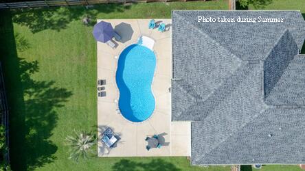 2714 Ola Broxson Road Navarre, FL 32566 - Photo 2 of 52 an aerial view of a house with a swimming pool and green space