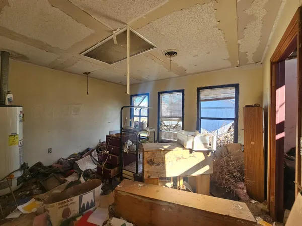 a room with furniture