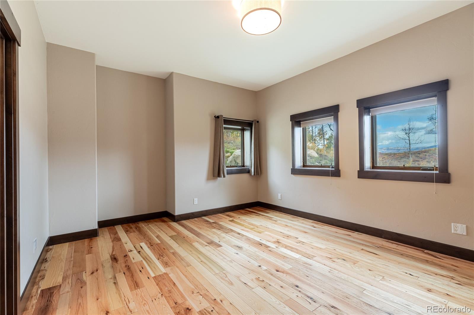 26050 Henderson Park Road Oak Creek, CO 80467 - Photo 33 of 40 a view of an empty room with window and wooden floor