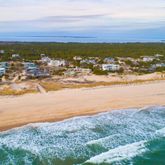 a view of city and ocean