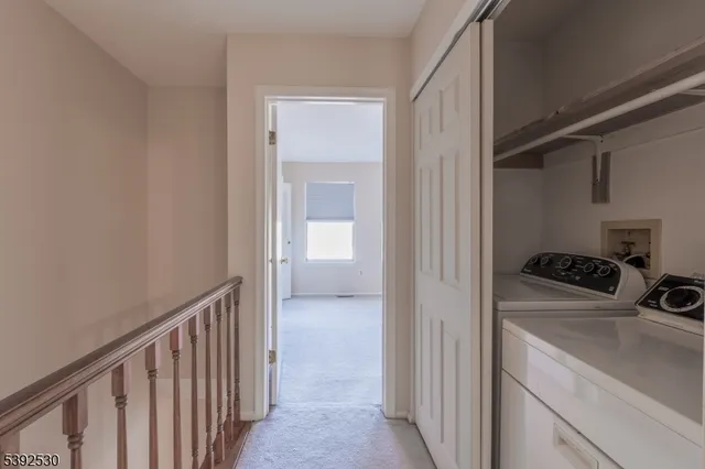 a utility room with a washer and dryer