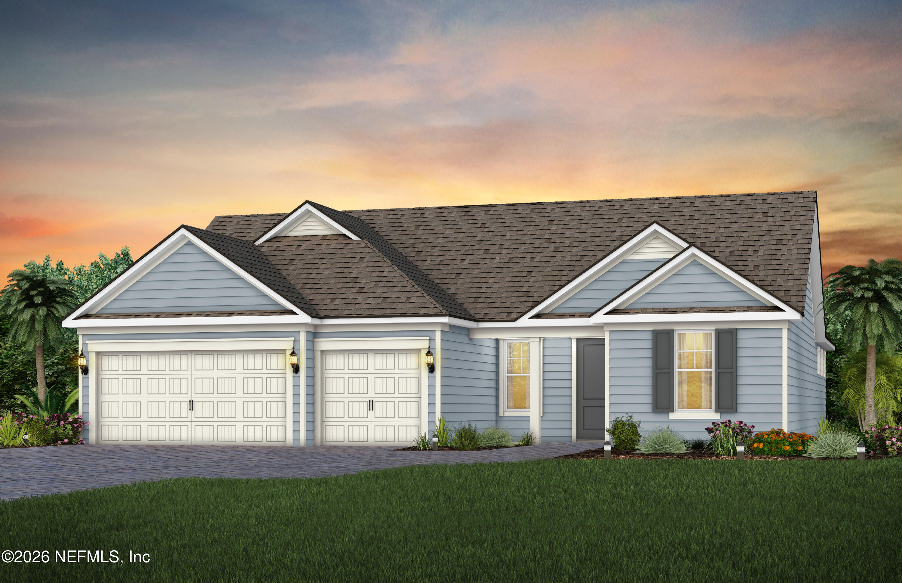 290 Continuum Loop Yulee, FL 32097 - Photo 1 of 22 a front view of a house with a garden and yard