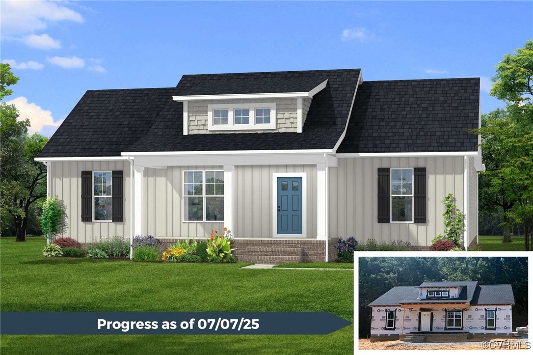 a view of a house with a yard